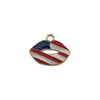 Wholesale Alloy Independence Day American Flag Cross Pendant Jewelry Accessories With Oil Dripping And Totem Pattern Minimalist Style