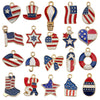 Wholesale Alloy Independence Day American Flag Cross Pendant Jewelry Accessories With Oil Dripping And Totem Pattern Minimalist Style