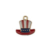 Wholesale Alloy Independence Day American Flag Cross Pendant Jewelry Accessories With Oil Dripping And Totem Pattern Minimalist Style