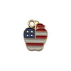 Wholesale Alloy Independence Day American Flag Cross Pendant Jewelry Accessories With Oil Dripping And Totem Pattern Minimalist Style