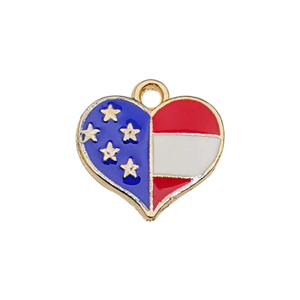 Wholesale Alloy Independence Day American Flag Cross Pendant Jewelry Accessories With Oil Dripping And Totem Pattern Minimalist Style