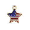 Wholesale Alloy Independence Day American Flag Cross Pendant Jewelry Accessories With Oil Dripping And Totem Pattern Minimalist Style