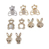 Wholesale Alloy Inlaid Jewelry Accessories With Bear And Rabbit Shapes For Earrings And Necklace