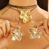 Wholesale Alloy Inlaid Pearl Flower Earrings For Women