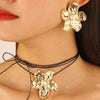 Wholesale Alloy Inlaid Pearl Flower Earrings For Women