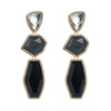 Wholesale Alloy Inlaid Resin Retro Geometric Multilayer Irregular Earrings