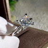 Wholesale Alloy Inlaid Square Zircon Diamond Women's Fashion Geometric Ring