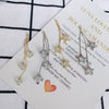 Wholesale Alloy Inlaid Star Earrings Jewelry Accessories With Electroplating