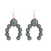 Wholesale Alloy Inlaid Turquoise Geometric Creative Exaggerated Women's Earrings