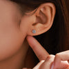 Wholesale Alloy Inlaid Zirconium Flower Electroplated Women's Earrings