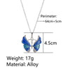 Wholesale Alloy Insects Style Electroplating Butterfly Necklace For Women
