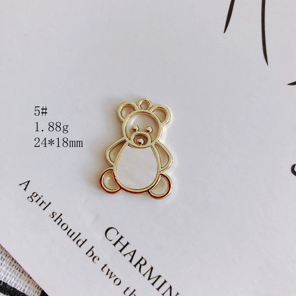 Wholesale Alloy Jewelry Accessories Electroplated With Small Bear Robot Shapes For Earrings And Necklace