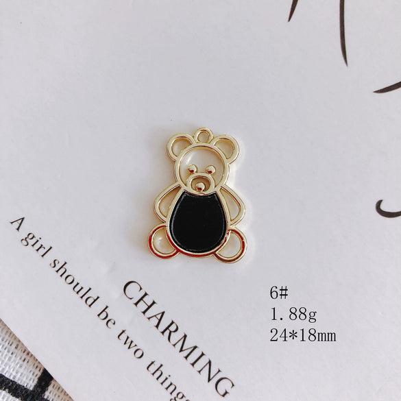 Wholesale Alloy Jewelry Accessories Electroplated With Small Bear Robot Shapes For Earrings And Necklace
