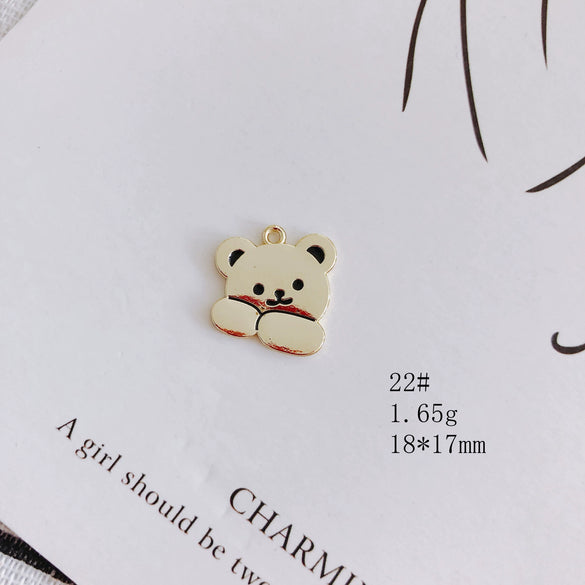 Wholesale Alloy Jewelry Accessories Electroplated With Small Bear Robot Shapes For Earrings And Necklace