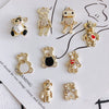 Wholesale Alloy Jewelry Accessories Electroplated With Small Bear Robot Shapes For Earrings And Necklace