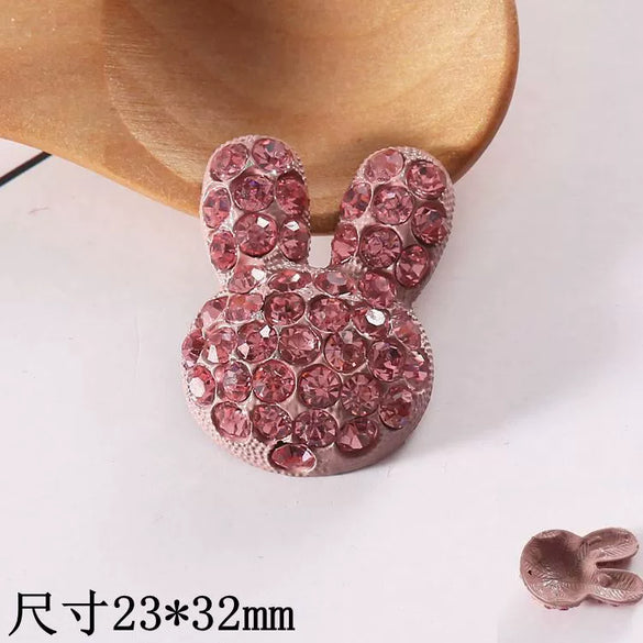 Wholesale Alloy Jewelry Accessories Fashion Bow Headwear And Cute Rabbit Phone Case Accessories With Electroplating