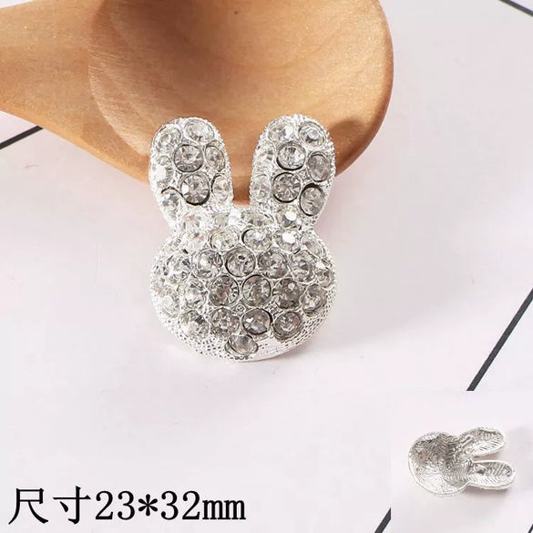 Wholesale Alloy Jewelry Accessories Fashion Bow Headwear And Cute Rabbit Phone Case Accessories With Electroplating