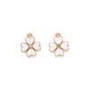 Wholesale Alloy Jewelry Accessories Oil Dripping Dot Diamond Four Leaf Clover Pendant Earrings