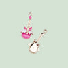 Wholesale Alloy Jewelry Accessories Rose Drop Oil Totem Pendant Key Chain Mobile Phone Chain Diy Handmade