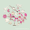 Wholesale Alloy Jewelry Accessories Rose Drop Oil Totem Pendant Key Chain Mobile Phone Chain Diy Handmade