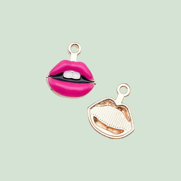 Wholesale Alloy Jewelry Accessories Rose Drop Oil Totem Pendant Key Chain Mobile Phone Chain Diy Handmade