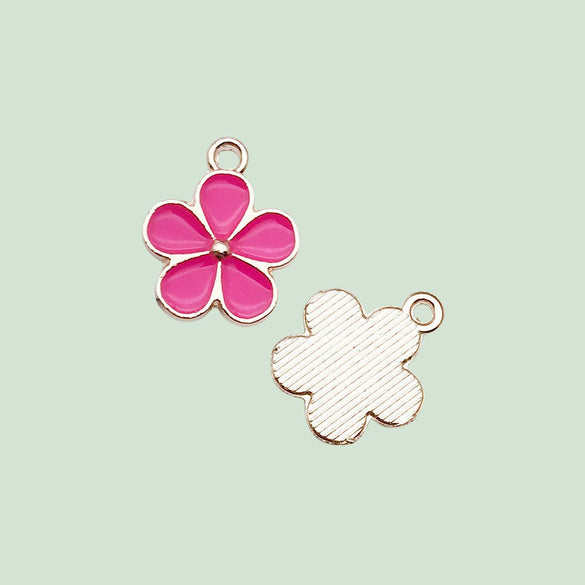 Wholesale Alloy Jewelry Accessories Rose Drop Oil Totem Pendant Key Chain Mobile Phone Chain Diy Handmade