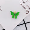 Wholesale Alloy Jewelry Accessories Simple Colorful Resin Butterfly Earrings Necklace With Environmental Protection Treatment