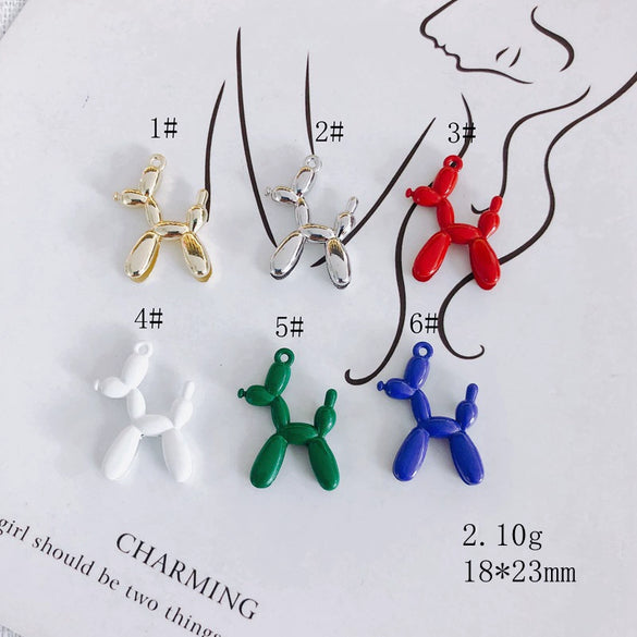Wholesale Alloy Jewelry Accessories Spray Painted Abstract Puppy Earrings Pendant