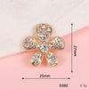 Wholesale Alloy Jewelry Accessories With Flower Pattern And Electroplating Treatment For Mobile Phone Shell Stick Drill Five Petal Flower And Snowflake Design