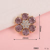 Wholesale Alloy Jewelry Accessories With Flower Pattern And Electroplating Treatment For Mobile Phone Shell Stick Drill Five Petal Flower And Snowflake Design
