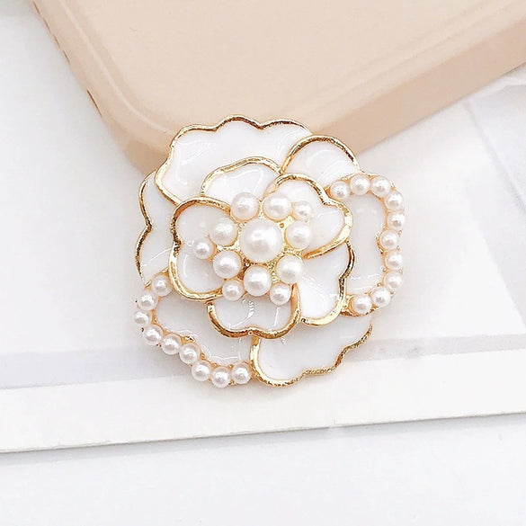 Wholesale Alloy Jewelry Accessories With Flower Pattern And Electroplating Treatment For Mobile Phone Shell Stick Drill Five Petal Flower And Snowflake Design