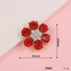 Wholesale Alloy Jewelry Accessories With Flower Pattern And Electroplating Treatment For Mobile Phone Shell Stick Drill Five Petal Flower And Snowflake Design