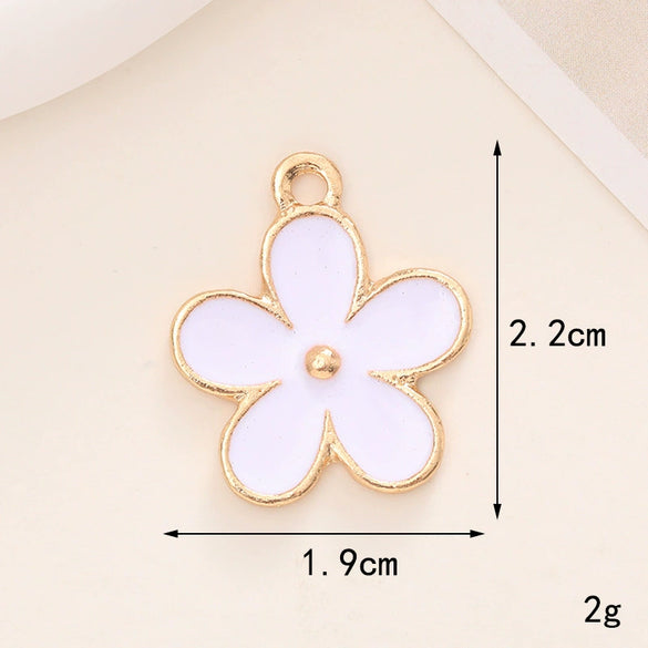 Wholesale Alloy Jewelry Accessories With Flower Pattern And Electroplating Treatment For Mobile Phone Shell Stick Drill Five Petal Flower And Snowflake Design