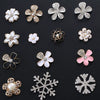 Wholesale Alloy Jewelry Accessories With Flower Pattern And Electroplating Treatment For Mobile Phone Shell Stick Drill Five Petal Flower And Snowflake Design