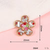 Wholesale Alloy Jewelry Accessories With Flower Pattern And Electroplating Treatment For Mobile Phone Shell Stick Drill Five Petal Flower And Snowflake Design