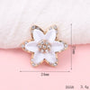 Wholesale Alloy Jewelry Accessories With Flower Pattern And Electroplating Treatment For Mobile Phone Shell Stick Drill Five Petal Flower And Snowflake Design