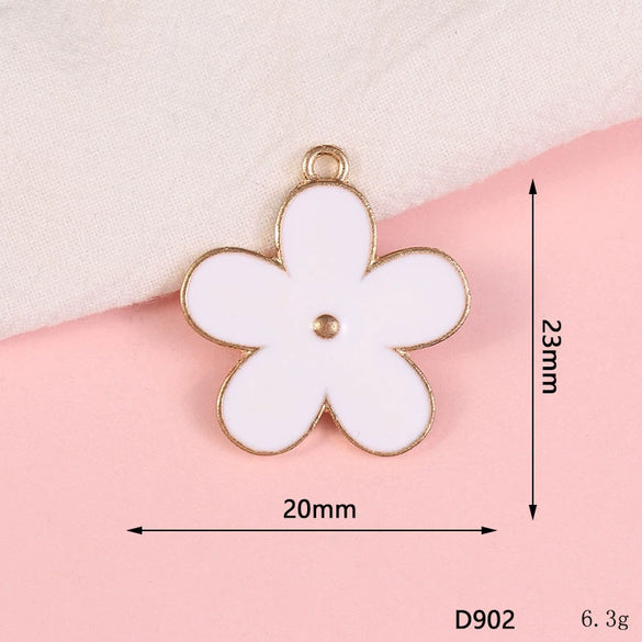 Wholesale Alloy Jewelry Accessories With Flower Pattern And Electroplating Treatment For Mobile Phone Shell Stick Drill Five Petal Flower And Snowflake Design