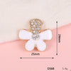 Wholesale Alloy Jewelry Accessories With Flower Pattern And Electroplating Treatment For Mobile Phone Shell Stick Drill Five Petal Flower And Snowflake Design