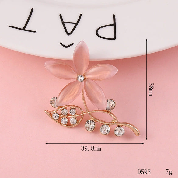 Wholesale Alloy Jewelry Accessories With Flower Pattern And Electroplating Treatment For Mobile Phone Shell Stick Drill Five Petal Flower And Snowflake Design