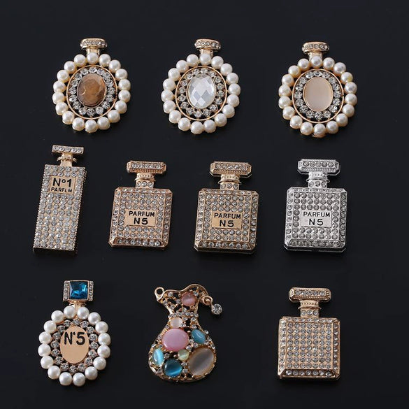 Wholesale Alloy Jewelry Accessories With Perfume Bottle Pattern And Electroplating Design