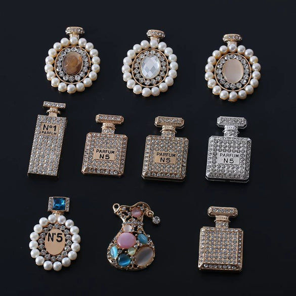 Wholesale Alloy Jewelry Accessories With Perfume Bottle Pattern And Electroplating Design