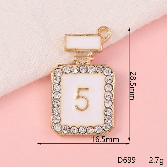 Wholesale Alloy Jewelry Accessories With Perfume Bottle Pattern And Electroplating Design