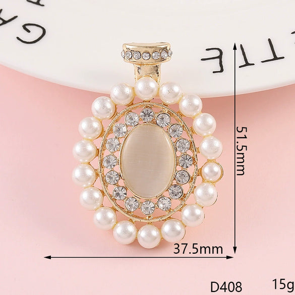 Wholesale Alloy Jewelry Accessories With Perfume Bottle Pattern And Electroplating Design