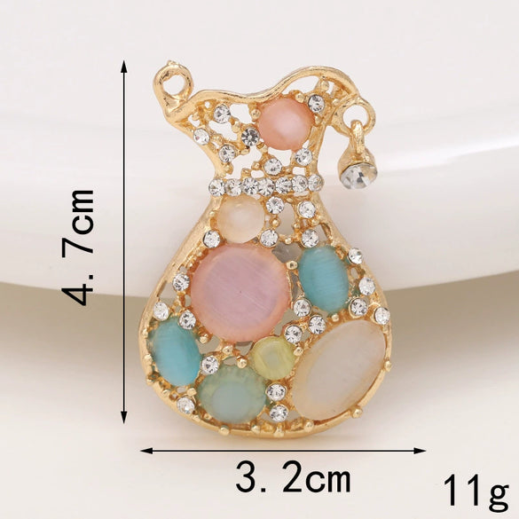 Wholesale Alloy Jewelry Accessories With Perfume Bottle Pattern And Electroplating Design