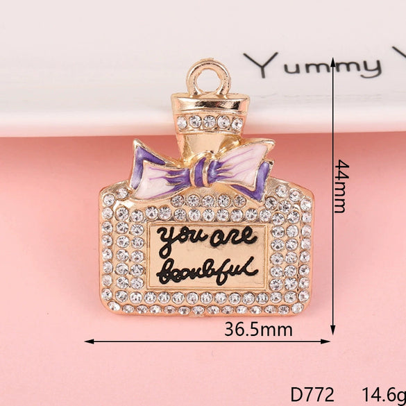 Wholesale Alloy Jewelry Accessories With Perfume Bottle Pattern And Electroplating Design