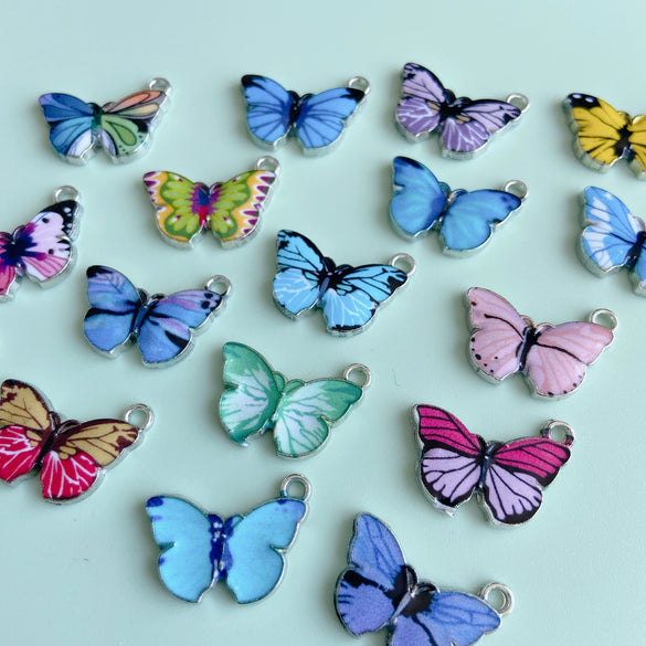 Wholesale Alloy Jewelry Accessories With Printing Butterfly Design For Fashion Retro Style