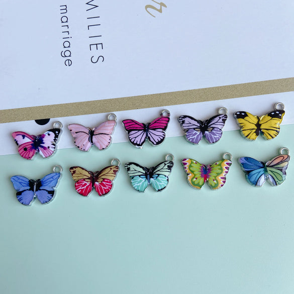 Wholesale Alloy Jewelry Accessories With Printing Butterfly Design For Fashion Retro Style