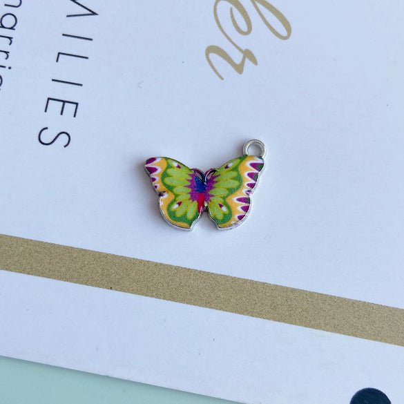 Wholesale Alloy Jewelry Accessories With Printing Butterfly Design For Fashion Retro Style