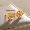 Wholesale Alloy Jewelry Fairy Style Plant Flower Earrings Electroplated