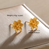 Wholesale Alloy Jewelry Fairy Style Plant Flower Earrings Electroplated